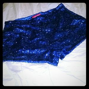Royal Blue Glitz Shorts