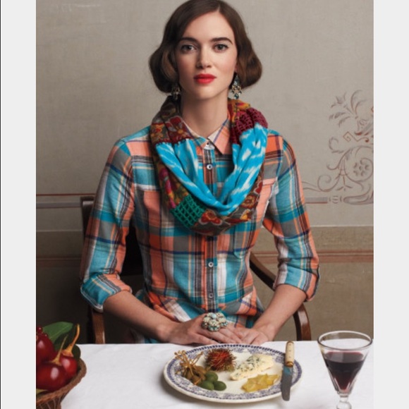 Anthropologie Holding Horses Seamed Plaid Tunic