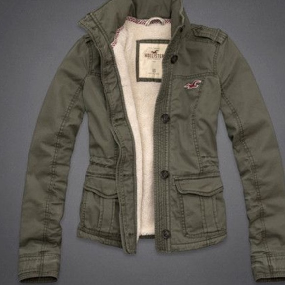 Hollister Army Green Jacket