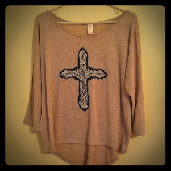 High low cross shirt
