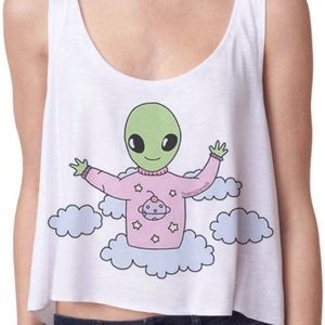Sweet alien crop top