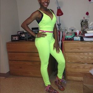 Neon Green Sexy Jumpsuit