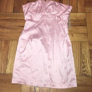 Satin pink dress