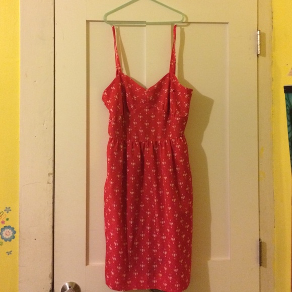 J Crew light red fancy/casual dress