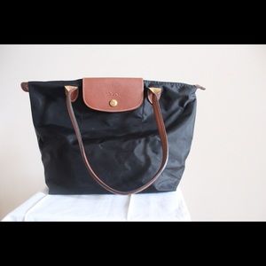 Longchamp medium tote long handle "le pliage" tote