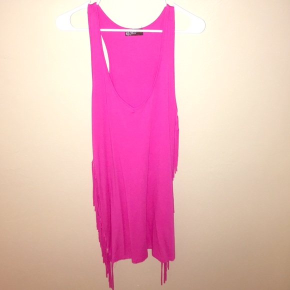 Hot Pink Fringe Dress