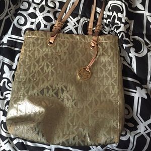 Gold Metallic Michael Kors Jet Set