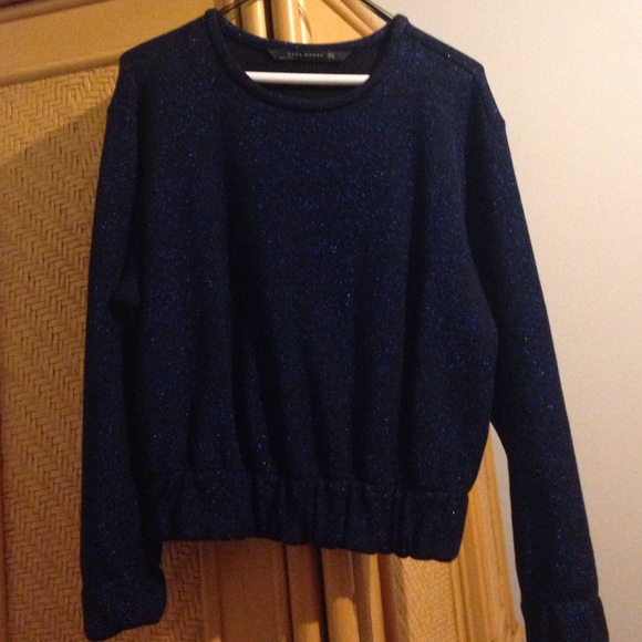 Festive, blue top