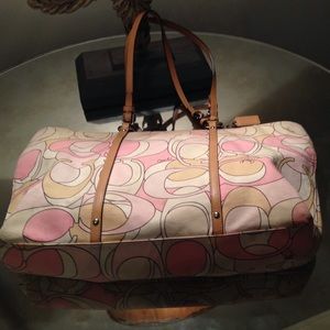 Coach pastel bag 18 x 10 pink/lavender/beige