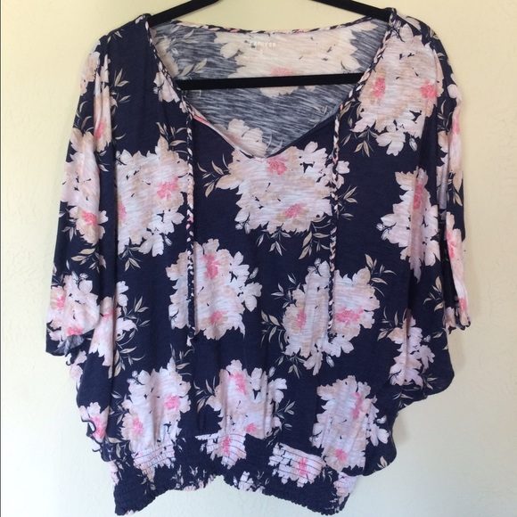 Floral Top with Elastic Bottom