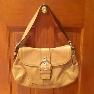Coach tan leather purse