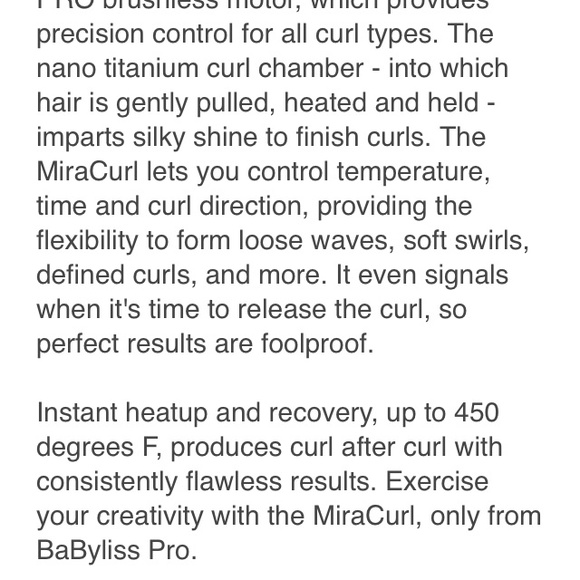Babyliss Pro Curling Iron Miracurl New Nano - Picture 3 of 3