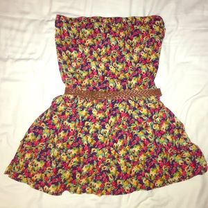 floral print dress- don't let L size fool you!