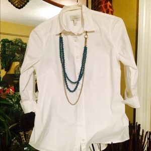 J. Crew white button down shirt