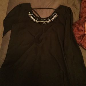 Black beaded blouse from Maurice's size L