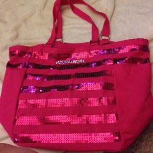 Pink sequin bag