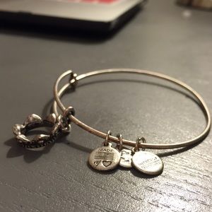 Alex & Ani silver crown bracelet