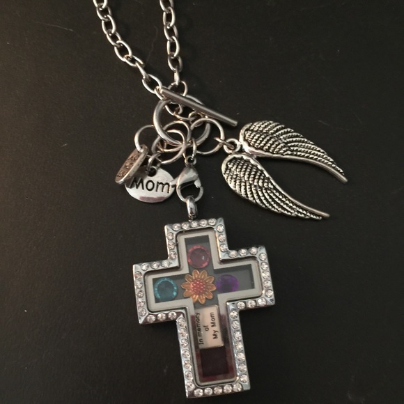 Cross locket necklace