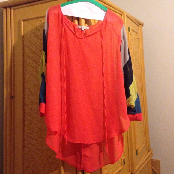 Bright chiffon top