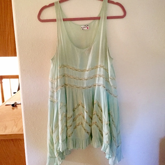 Free people mint trapeze dress