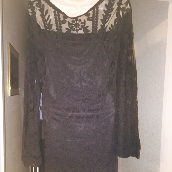 XOXO Black Lace Dress Size Medium - Picture 3 of 4