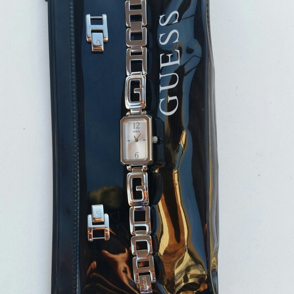 New GUESS Women's Watch Steel Silver Bracelet