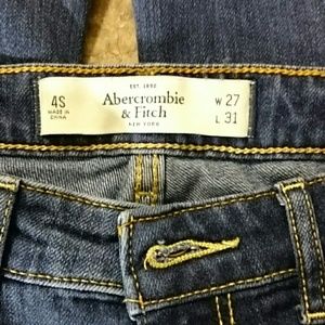 A&F Destroyed Dark Denim Wash