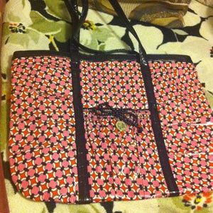 Vera Bradley frill large tote loves me
