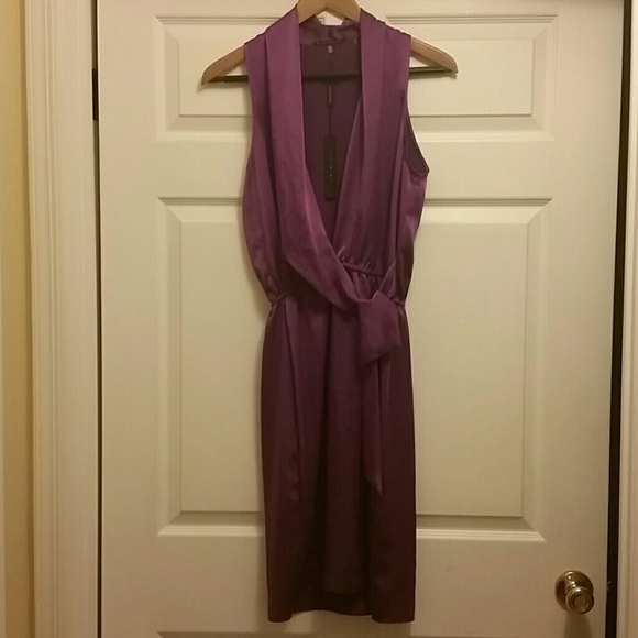 Elie Tahari Purple Silk Dress