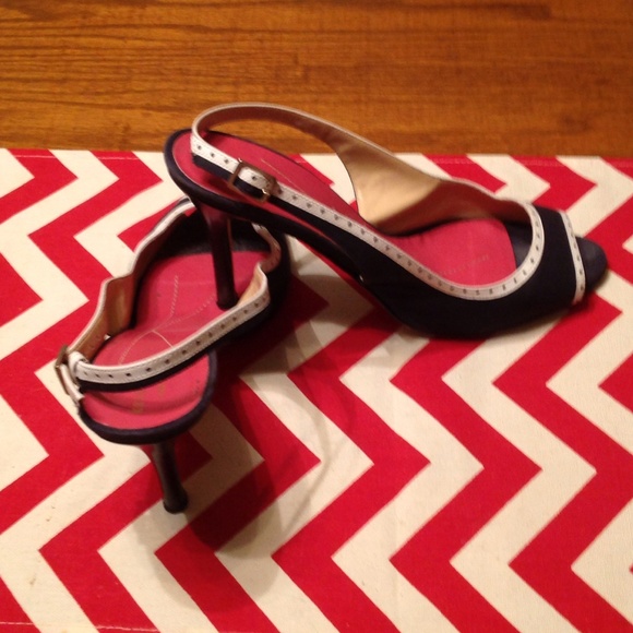 kate spade Navy and White Heels. SALE! - Picture 3 of 3