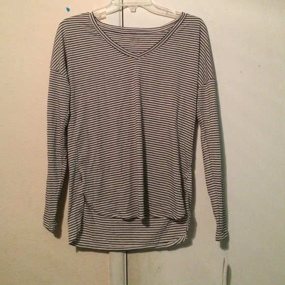 back and white striped shirt