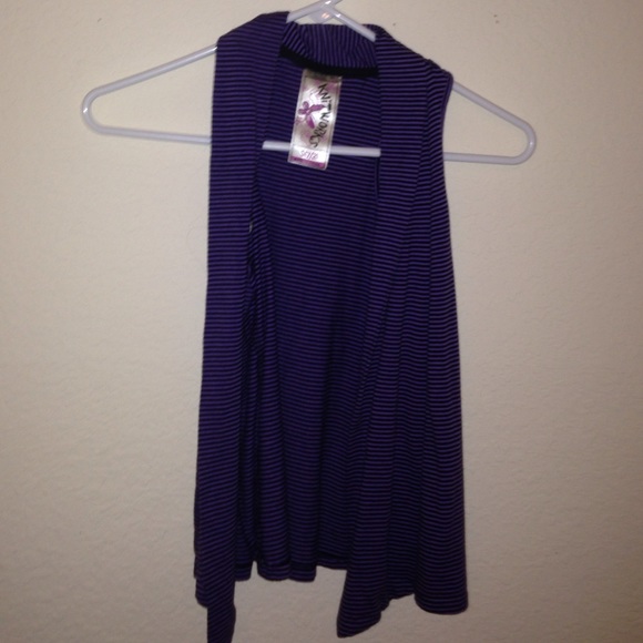 Purple and Black Vest