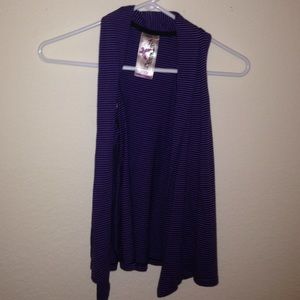 Purple and Black Vest