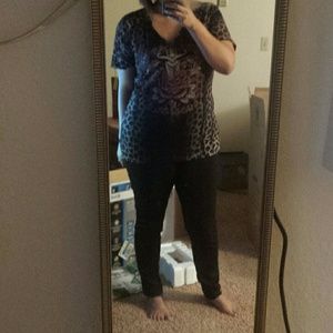 Rebel Saints Leopard Print Shirt