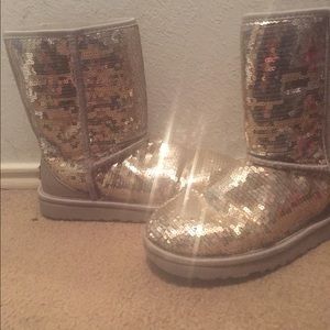 GOLD sequin uggs