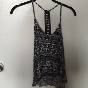 Knit back elephant print tank top from Pacsun