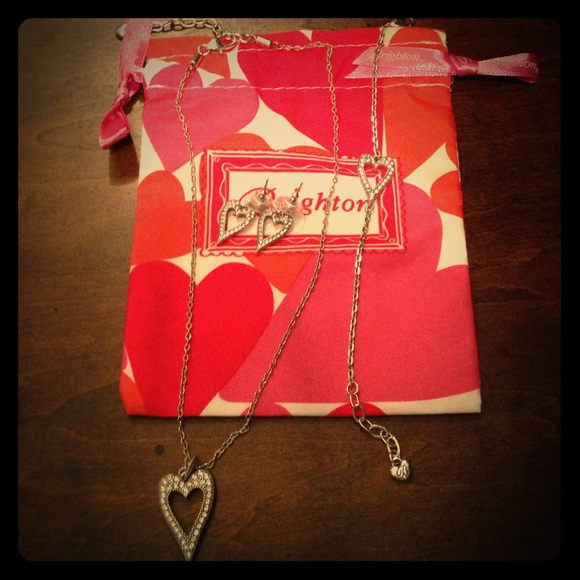 Brighton rhinestone hearts jewelry set