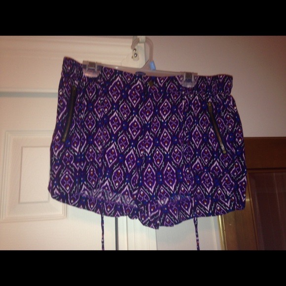 Tribal print romper shorts