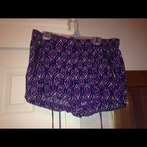 Tribal print romper shorts