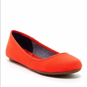 Dr. Scholl's red-orange ballet flats