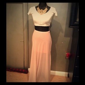 Blush pink maxi