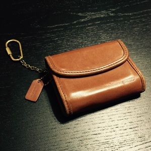 Vintage Coach Coin Purse With Keychain