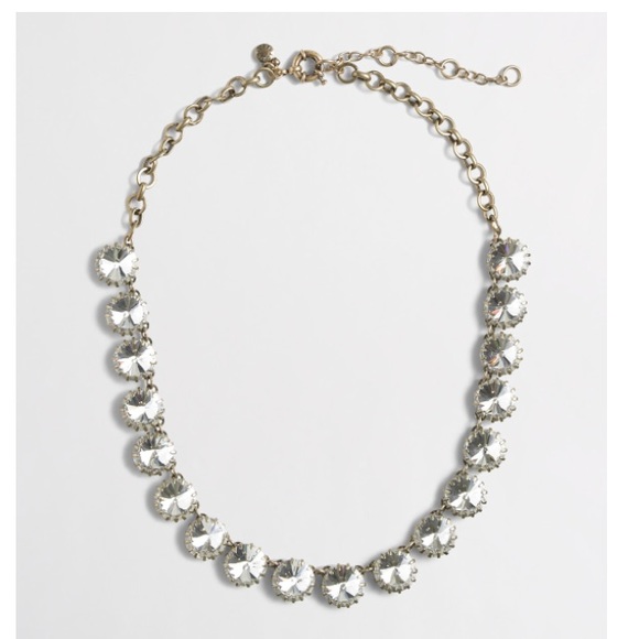 J Crew brass plated crystal rhinestone necklace