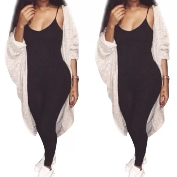 New Bodycon Jumper One Piece Black Large