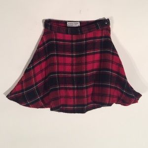 American Apparel Red & Black Plaid Skirt