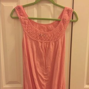 Peach knot top, size M