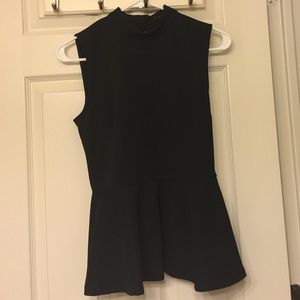 Black peplum top