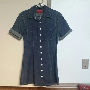 Vintage Denim Button-down Dress
