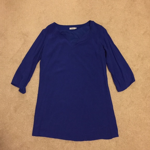 NWOT Tobi royal blue v neck shift dress