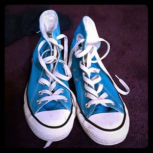 Blue converse high tops